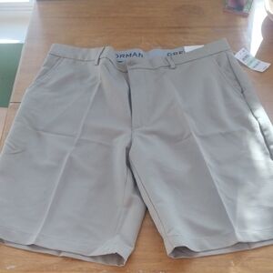 Attack Life by Greg Norman Tan Flat Front Shorts